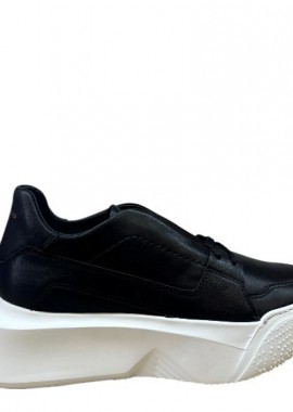 Makris - Ανδρικά Δερμάτινα Sneakers Makris X27 Black