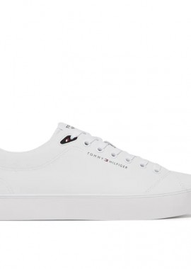 Tommy Hilfiger - Ανδρικά Δερμάτινα Sneakers Tommy Hilfiger FM0FM05511 YBS Λευκά