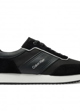 Calvin Klein - Ανδρικά Δερμάτινα Sneakers Calvin Klein HM0HM01554 0GS Μαύρα