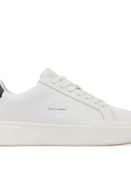 Calvin Klein - Ανδρικά Δερμάτινα Sneakers Calvin Klein YM0YM01344-06X Λευκά
