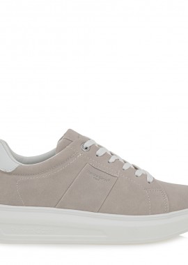 Renato Garini - Ανδρικά Sneakers Renato Garini Marcello-2401 U5700421362A Πάγος Nubuck Λευκό